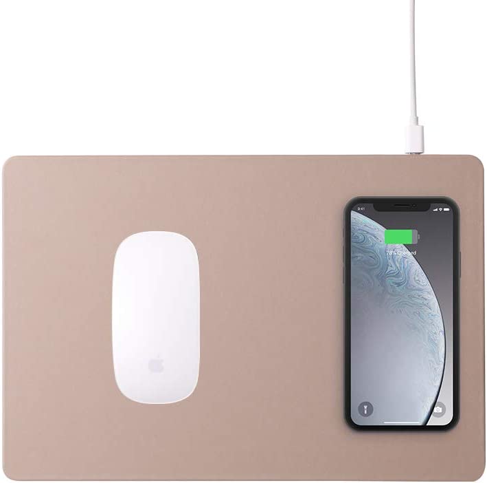POUT HANDS3 Qi Wireless Charging Mouse Pad Mat for iPhone, Airpod, Samsung Galaxy